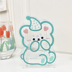 <span class=keywords><strong>Porte</strong></span>-stylo créatif en forme d'ours de dessin animé, design mignon et simple, rangement de papeterie pour étudiants, boîte de rangement cylindrique pour pinceaux de maquillage de bureau - Product Image 1