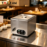 Bain-marie électrique professionnel en acier inoxydable de qualité alimentaire pour soupes et aliments, ensemble de chauffe-plats pour restaurant