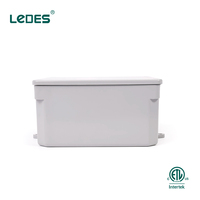 Boîte de jonction étanche en PVC LEDES pour extérieur, boîtier de câblage électrique homologué ETL, boîte de câblage étanche en plastique