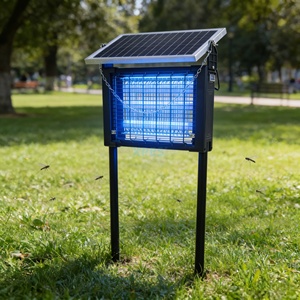 Anti-moustiques <span class=keywords><strong>solaire</strong></span> extérieur intelligent avec contrôle de la lumière, 4000 mAh, protection de sécurité, filet anti-insectes, OEM ODM d'usine - Product Image 1