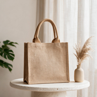 Sacs en jute pour courses, taille moyenne, réutilisables, écologiques, recyclables, durables, imperméables, avec design de motif personnalisé