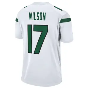 คุณภาพที่ดีที่สุด #8 Aaron Rodgers #17 garrett wilson #11 denzel mims เกมอเมริกันฟุตบอลสีเขียว