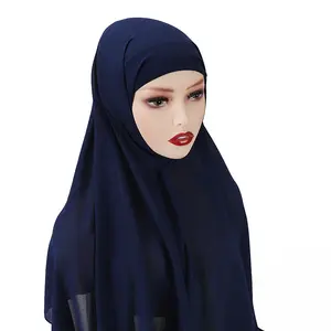 Модный дизайн, мусульманский Однотонный женский премиум-класса, шифоновый хиджаб, длинный шарф, головные шарфы, шапки, шали из индейки