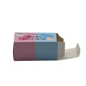 Boîte en carton pliable personnalisée rose et bleue à couleurs contrastées, imprimée, pour révélation du sexe, avec balle de golf explosive, emballage cadeau pour fête - Product Image 1