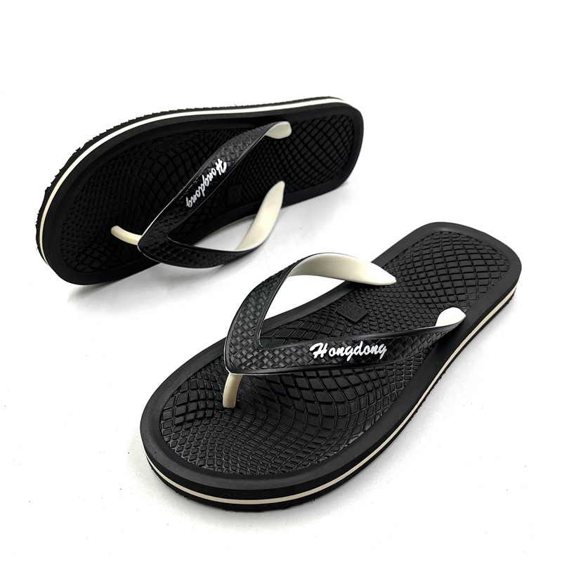 Cheap Men Massage Slippers Summer Rubber PVC Thongs Filp-Flops Slippers