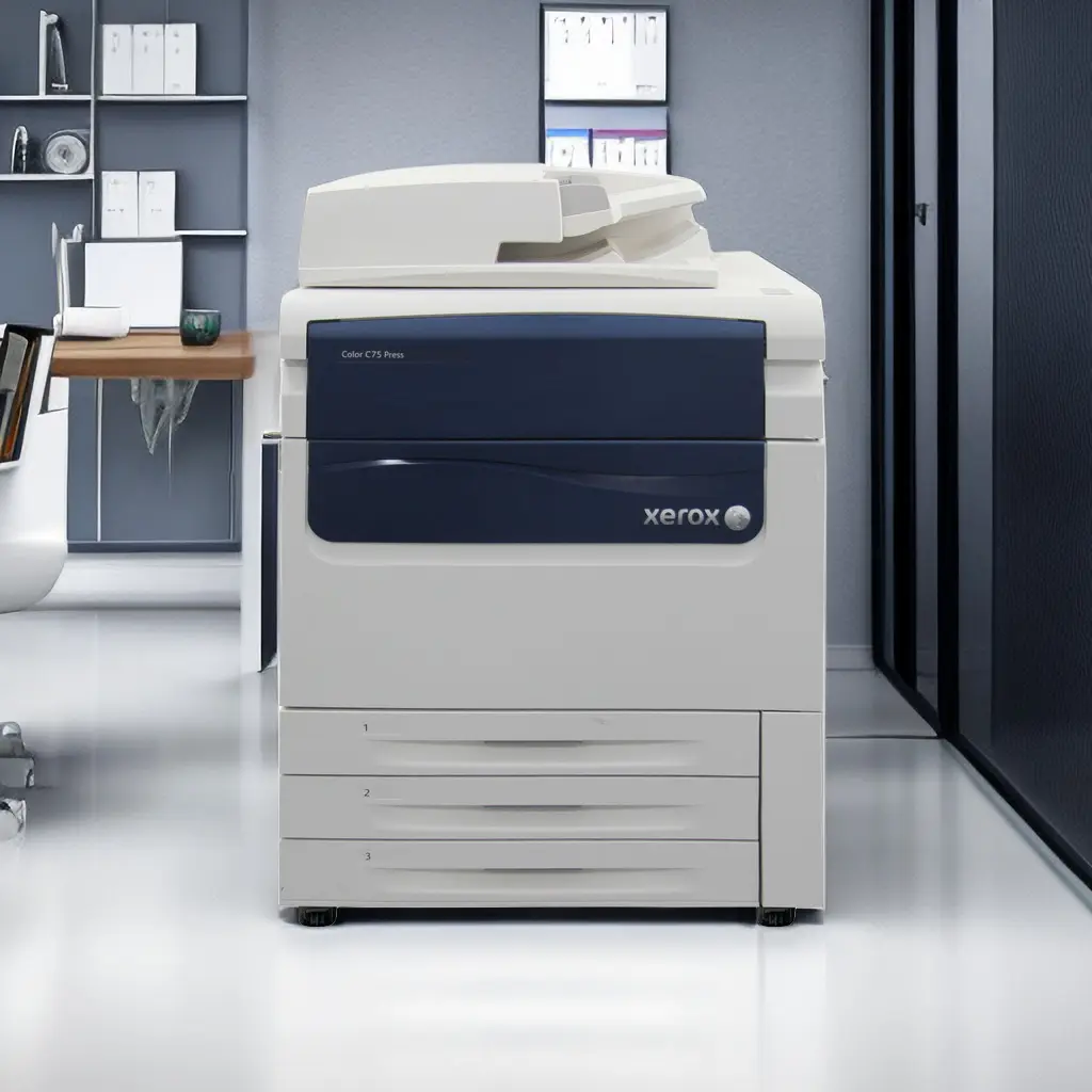 ماكينات تصوير مستعملة بسعر الجملة رخيصة، طابعات رقمية ملونة ومعدات مكتبية لماكينة الطباعة بالليزر Xerox C75 J75 للطباعة على A3 والنسخ