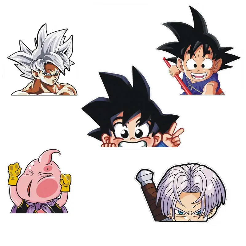 Wholesale 3d Large Size Stickers Anime Motion Peeping Decal Peeking Dragon Ball 3d Waterproof Car Stickers Wall Art