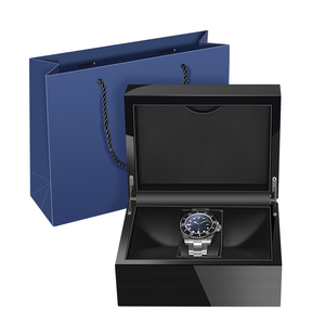 Boîte de rangement pour montres en bois massif, écologique, haut de gamme, de style piano, avec logo d'usine et marque personnalisée - Product Image 1