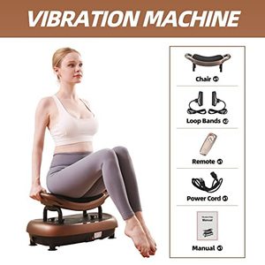 Plate-forme <span class=keywords><strong>vibrante</strong></span> pour perdre du poids Eilison Fashional Patent Design Crazy Fit Massage Vibration Plate avec siège - Product Image 2