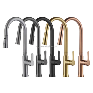 Grifo de Cocina de Lujo Color Gris Metálico, Grifo Mezclador de Acero Inoxidable con Rociador Extraíble para Fregadero de Cocina - Product Image 3