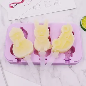 실리콘 아이스크림 금형 뚜껑 Cakesicle 금형 DIY 아이스 팝 재사용 아이스 몰드