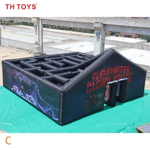 Fast air Shipping to Door, 8x8m Giant Inflatable <strong>Haunted</strong> House,<strong>circus</strong> Clown Theme Inflatable Laser Tag Maze Games for Halloween - Product Image 5