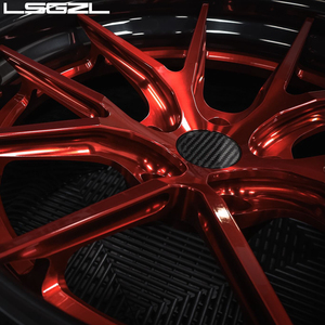 LSGZL Jantes forgées personnalisées 2 pièces 17 18 19 20 pouces à rayons rouges et lèvre noire 5x120 5x114.3 pour voitures de luxe Lexus BMW Audi Cadillac - Product Image 3