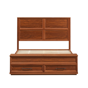 <b>Queen</b> <b>Size</b> <b>Bed</b> With Storage Bench 4 Drawer Walnut Modern Bedroom Furniture - Product Image 6