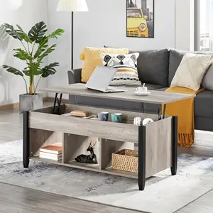 Nuovo modello di soggiorno mobili in legno moderno a gamba corta tavolino bianco e marrone in legno personalizzato 1 pz/ctn tavolino da bar