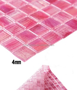 Tuiles <span class=keywords><strong>de</strong></span> verre en mosaïque <span class=keywords><strong>de</strong></span> 20x20 mm, couleur <span class=keywords><strong>rose</strong></span>, luxueuses, irisées, symétriques, pour la décoration murale <span class=keywords><strong>de</strong></span> la <span class=keywords><strong>salle</strong></span> <span class=keywords><strong>de</strong></span> <span class=keywords><strong>bain</strong></span> et <span class=keywords><strong>de</strong></span> la cuisine, piscine - Product Image 2