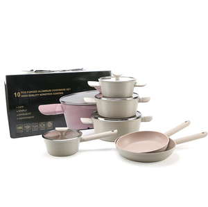 Juego de Utensilios de Cocina Forjados de Alta Calidad, Modernos, con Revestimiento Cerámico, de 10 Piezas, de Aleación de Aluminio, Aptos para Inducción, Antiadherentes, Aptos para Horno y Lavavajillas - Product Image 1