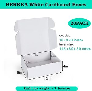Boîtes d'Expédition Postales en Carton Ondulé Blanc Moyen avec Revêtement Éponge Stratifié Mat pour Emballage et Envoi de Petites Entreprises - Product Image 3
