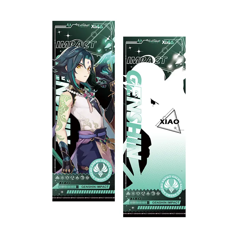 72 thiết kế mới đến bán buôn Anime genshin tác động Laser vé Bookmark in cuốn sách trang đánh dấu văn phòng phẩm đồ dùng học tập