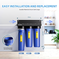 Sistem Filter Air Rumah BIRU Besar 20 Inci untuk Seluruh Rumah dengan Pemurnian UV