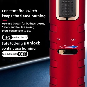 Vente en gros Logo personnalisé <span class=keywords><strong>Chalumeau</strong></span> bleu coupe-vent <span class=keywords><strong>Cuisine</strong></span> BBQ Flamme Unique Butane Rechargeable Cigare Torche Fire Jet Gun Briquet à <span class=keywords><strong>gaz</strong></span> - Product Image 4