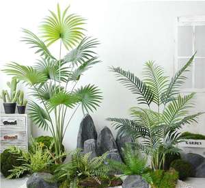 Árboles Artificiales Decorativos, Planta Artificial de Canna del Viajero Blanca, Decoración de Pared Verde, Gran Cobertizo de Jardín, Tronco de Árbol Artificial - Product Image 1