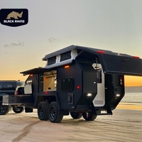 Karavan Mewah 23 kaki, Trailer Camper Off Road, Camper Pop Up RV di Australia, Trailer Perjalanan Aluminium Off Grid dengan Kamar Mandi