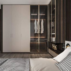 Armario Moderno en Forma de L para Dormitorio, Diseño de Vestidor, YALIG - Product Image 3
