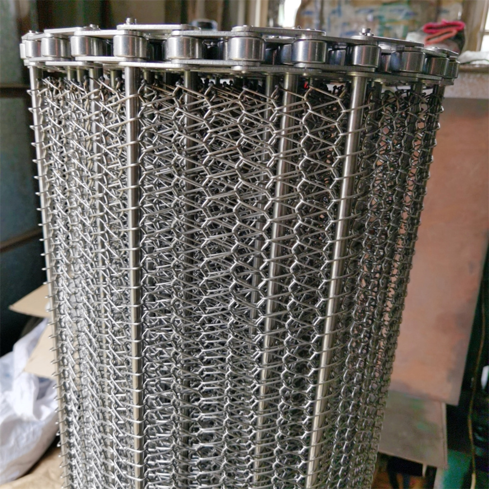 High Temperature Resistance Chain Drive Flat Flex Belt Wire Mesh for Conveyor