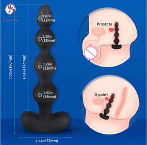Remote Control Nirkabel Bead Anal Butt Plug Getaran 9 Frekuensi dengan Fitur Pause, Mainan Seks Anal Dewasa untuk Stimulasi dan Dilatasi Vagina dan Anal - Product Image 2