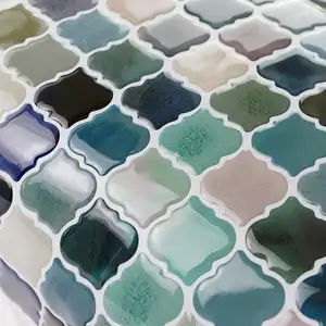 Kendinden yapışkanlı mozaik karo Sticker Backsplash su geçirmez kendinden yapışkanlı tuğla duvar çıkartmaları 3D çini duvar kağıtları banyo mutfak