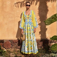 Maillot de bain une pièce pour femme, style européen et américain, à manches longues, imprimé ethnique, séchage rapide, écologique, collection 2026