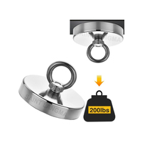 OEM/ODM/OBM Aimant de pêche en néodyme de récupération rond à trou fort puissant personnalisé 42mm avec boulon à œil