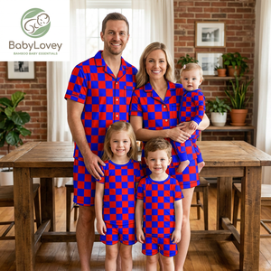 Babylovey Livraison Rapide Pyjamas Personnalisés OEM en Viscose de Bambou pour la Famille – Style Maman et Moi de Qualité Supérieure - Product Image 1