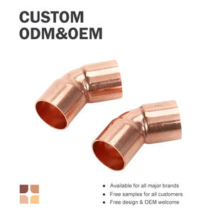 Coude en cuivre lisse à 90 degrés CxF certifié EN 1254-1 pour systèmes de plomberie, réfrigération, gaz et conduites <span class=keywords><strong>d</strong></span>'<span class=keywords><strong>eau</strong></span> <span class=keywords><strong>potable</strong></span> - Vente directe usine - Product Image 3