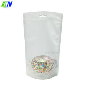 Biodégradable Joint Sacs Sacs En Plastique De Tirette De Doypack Pochette <span class=keywords><strong>Blanche</strong></span> - Product Image 1