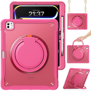 Funda con Soporte Giratorio para Tablet <span class=keywords><strong>iPad</strong></span> Pro 2024 13 11 M4 Mini Air 4 <span class=keywords><strong>5</strong></span> 6 <span class=keywords><strong>7</strong></span> 8 <span class=keywords><strong>9</strong></span> 10.ª Generación 10.2 10.<span class=keywords><strong>9</strong></span> Pulgadas, Carcasa Rígida Antigolpes - Product Image 5