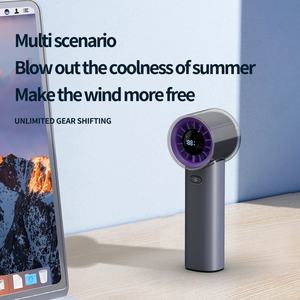 Powerful Quiet Portable Mini Fan USB Rechargeable Battery Bladeless Design Plastic 100 Speeds Outdoor Use Wholesale Option - Product Image 4