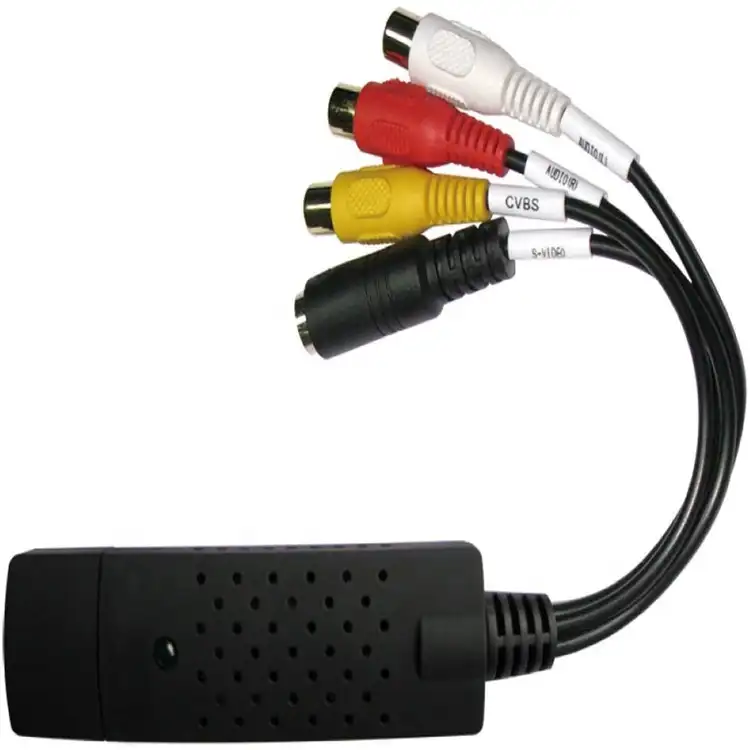 Adaptador de captura de vídeo USB, dispositivo convertidor de TV VHS VCR a Digital, tarjeta de captura de Audio y vídeo USB 2,0 a DVD para coche