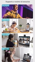 Profesyonel 4K Web Kamerası, 20x Zoom Uzaktan Kumanda ve Canlı Yayınlar için Dahili Çift Silikon Mikrofonlu Dizüstü Bilgisayar Kamerası