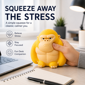 Trending Product 2026 Gorilla Shaped Slow <b>Rebound</b> Stress Squishy Toy, PU Material Stress Relief and Fun Fidget Squeeze Toy - Product Image 3