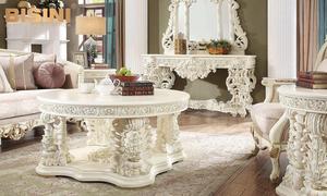 Set di Divani per Salotto <span class=keywords><strong>in</strong></span> Stile Classico Europeo Reale con Intagli <span class=keywords><strong>in</strong></span> <span class=keywords><strong>Legno</strong></span> e Tessuto Beige e Dorato - Product Image 6
