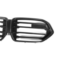 Grille de pare-chocs avant en fibre de carbone style M pour BMW X5M F95 LCI, X6M F96 LCI, G06 LCI 2022+, double ligne en fibre de carbone