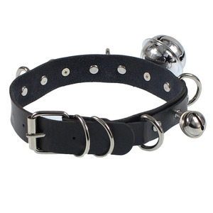 Harajuku-Collier en cuir PU exagéré et sexy, collier ras du cou en forme de cloche pour fille punk, collier ras du cou en cuir sexuel - Product Image 3