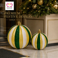 Boule de Noël Géante Premium en Forme de Citrouille avec Finition Brillante et Pailletée, 2 Tailles, pour Décoration de Fêtes
