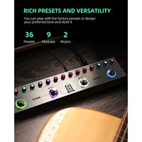 Pédale d'effets multiples LEKATO Bass Audio Processor avec 36 préréglages modifiables, 4 modules : amplificateur, compresseur, modulation, espace, réverbération