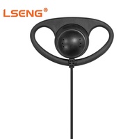 Yüksek Dayanıklılıklı D Şekilli Walkie Talkie Kulaklığı, Kenwood Serisi / Baofeng UV-5R BF 888S İki Yönlü Telsiz için LED Göstergeli PTT ve Mikrofonlu