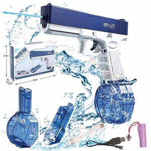 Pistolet à eau électronique entièrement automatique, jouet en plastique pour jouer en été, pistolet à eau professionnel fonctionnant sur piles pour la piscine - Product Image 5