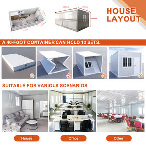 सरल तह कंटेनर हाउस प्रीफैब्रिकेटेड मॉड्यूलर निर्माण अस्थायी गतिविधि आवास अस्थायी बैठक कार्यालय - Product Image 3
