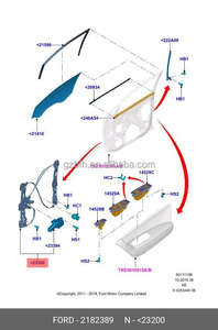 ชุดมอเตอร์กระจกหน้าต่างด้านหน้าขวา สำหรับรถยนต์พวงมาลัยขวา <span class=keywords><strong>Ford</strong></span> Ranger Everest Mazda BT50 2182389 AB392123200CG AB392123200CF UC9M5958X - Product Image 6